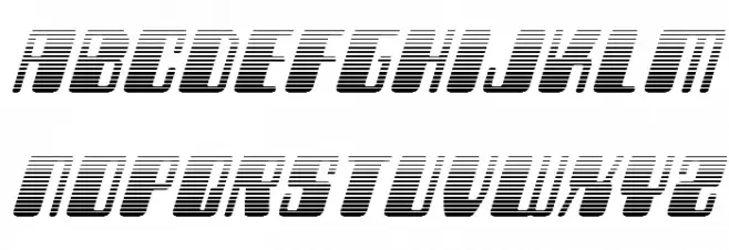 Zyborgs Gradient Italic फ़ॉन्ट लोअरकेस