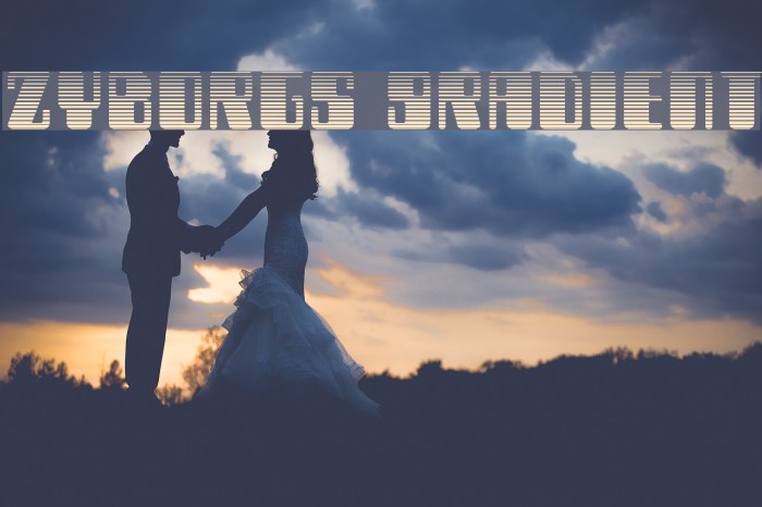 Zyborgs Gradient Font examples