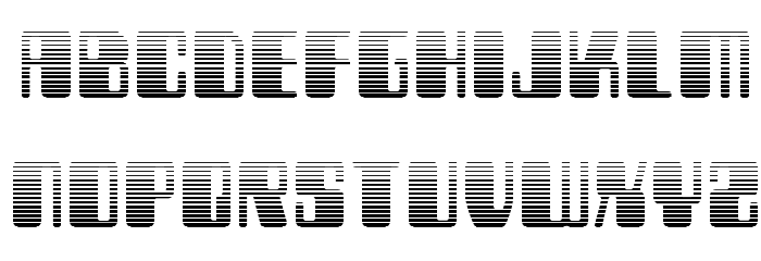 Zyborgs Gradient Font LOWERCASE