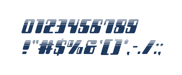 Zyborgs Halftone Italic Other Characters