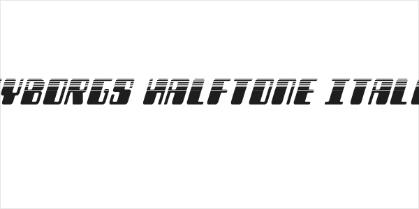 Zyborgs Halftone Italic Logo