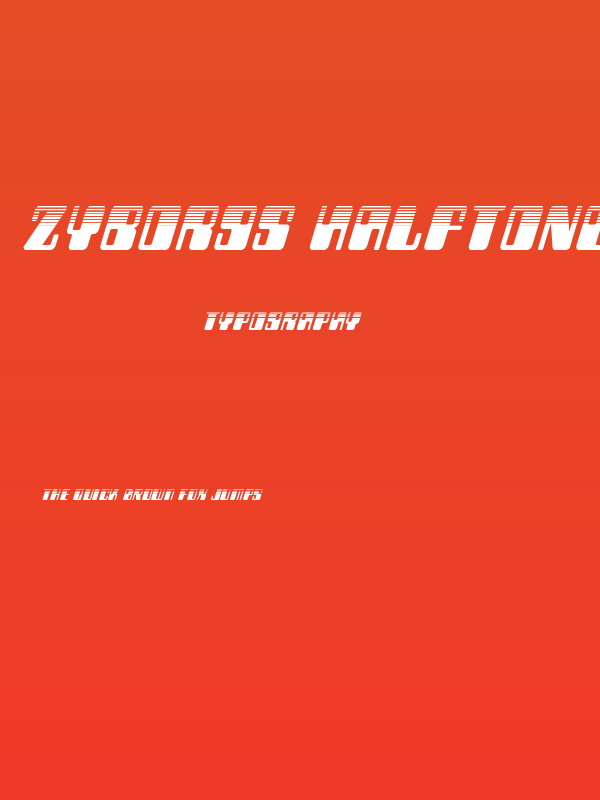 Zyborgs Halftone Italic Poster