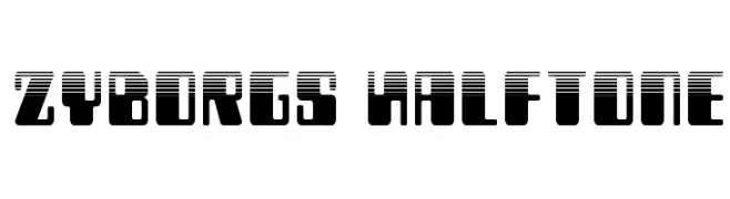 Zyborgs Halftone  Frei Schriftart Herunterladen