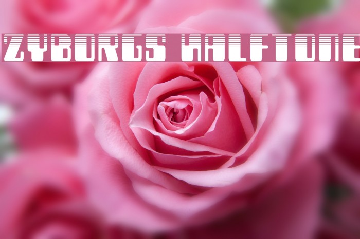 Zyborgs Halftone Font examples