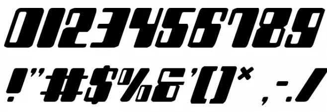 Zyborgs Italic Fuentes OTROS CHARS