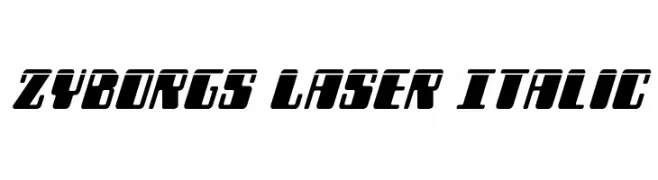 Zyborgs Laser Italic  Fuentes Gratis Descargar
