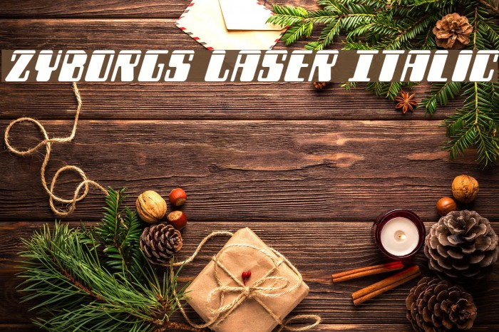 Zyborgs Laser Italic Font examples