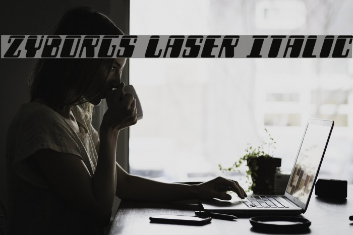Zyborgs Laser Italic Font examples