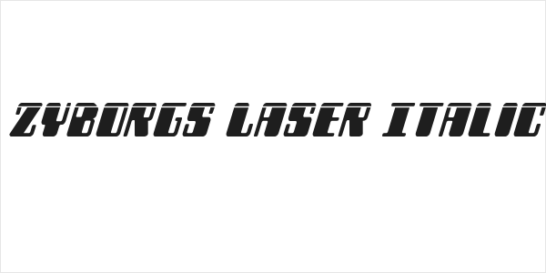 Zyborgs Laser Italic Logo