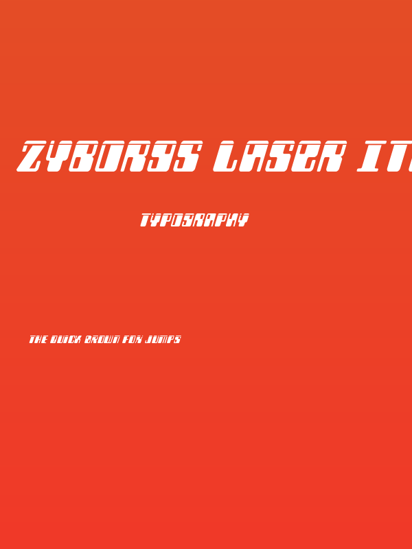 Zyborgs Laser Italic Poster