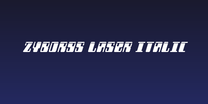 Zyborgs Laser Italic Social Header