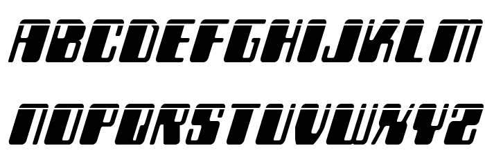 Zyborgs Laser Italic Font LOWERCASE