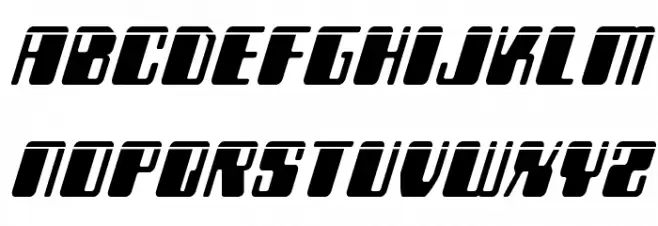 Zyborgs Laser Italic خط أحرف صغيرة