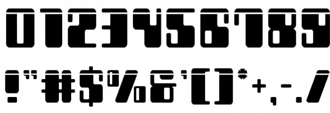 Zyborgs Laser Font OTHER CHARS