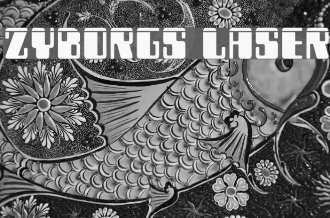 Zyborgs Laser Font examples