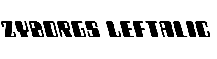 Zyborgs Leftalic  Скачать бесплатные шрифты
