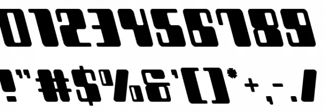 Zyborgs Leftalic Font OTHER CHARS