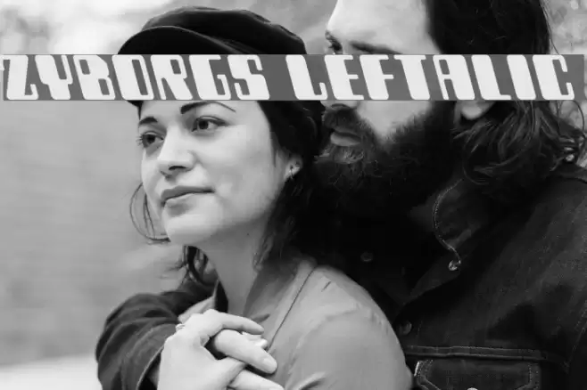 Zyborgs Leftalic Font examples