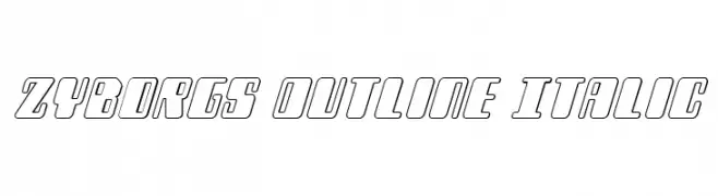 Zyborgs Outline Italic  Fuentes Gratis Descargar