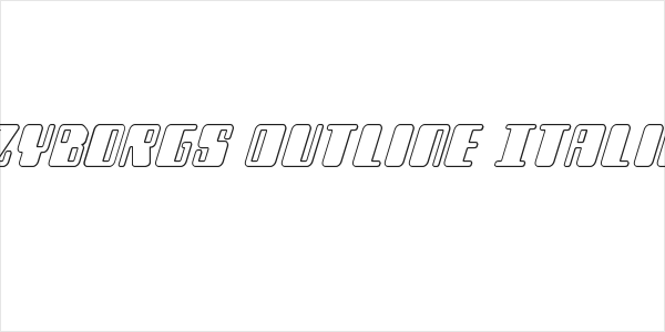 Zyborgs Outline Italic Logo