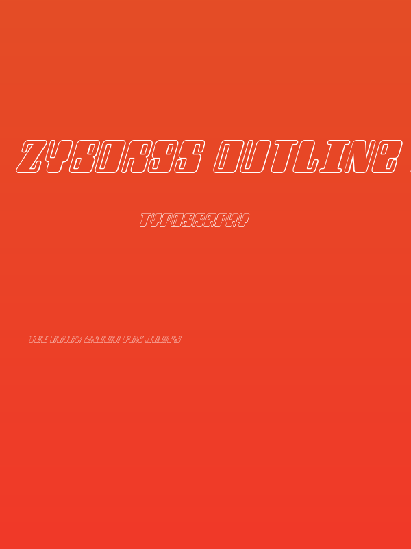 Zyborgs Outline Italic Poster