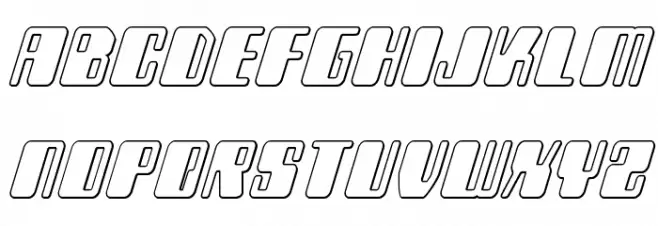 Zyborgs Outline Italic フォント 小文字