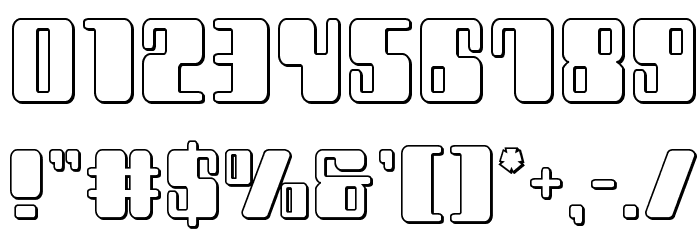 Zyborgs Outline Font OTHER CHARS