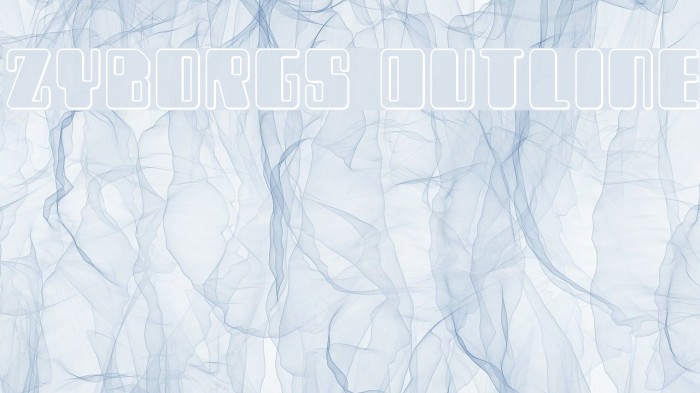 Zyborgs Outline Font examples