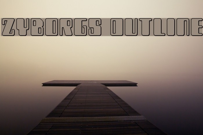 Zyborgs Outline Font examples
