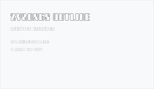 Zyborgs Outline Business Card