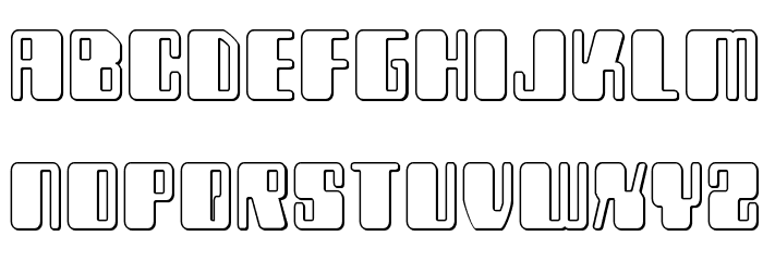 Zyborgs Outline Font LOWERCASE