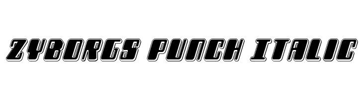 Zyborgs Punch Italic  Descarca Fonturi Gratis