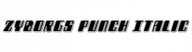 Zyborgs Punch Italic  Frei Schriftart Herunterladen