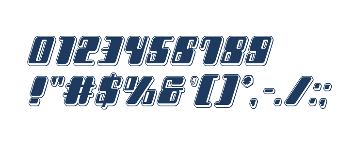 Zyborgs Punch Italic Other Characters