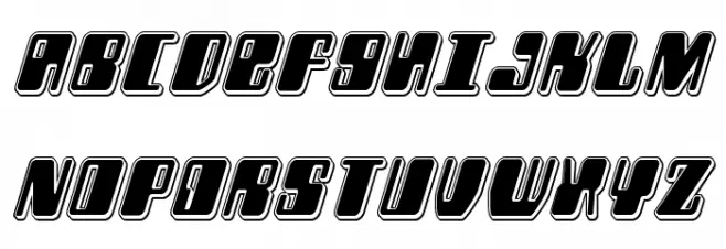 Zyborgs Punch Italic خط أحرف كبيرة
