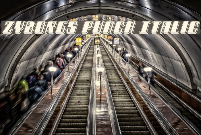 Zyborgs Punch Italic Example 1