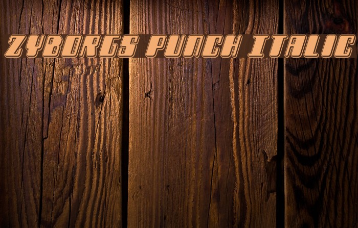 Zyborgs Punch Italic Example 2