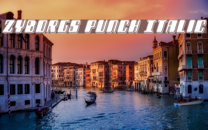Zyborgs Punch Italic Example 3