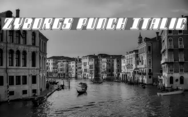 Zyborgs Punch Italic Font examples