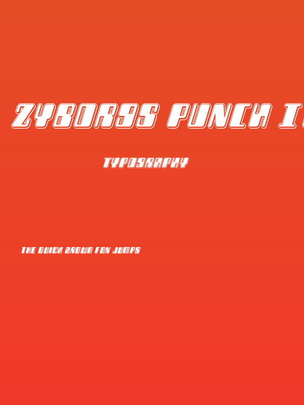 Zyborgs Punch Italic Poster