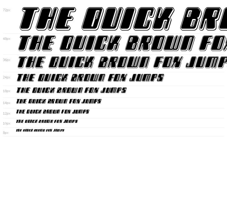 Zyborgs Punch Italic Waterfall