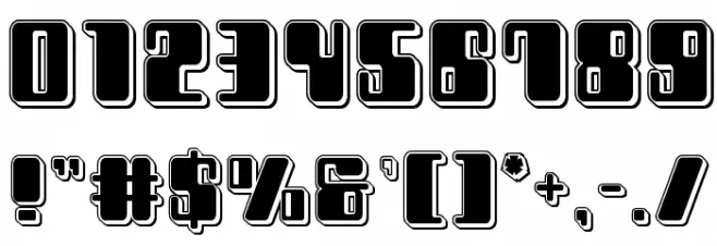 Zyborgs Punch Font OTHER CHARS