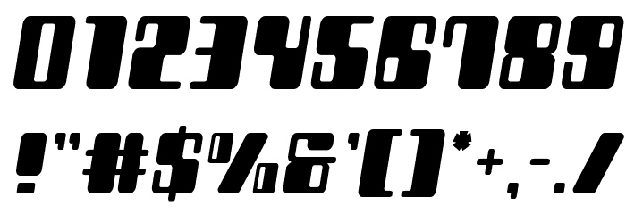 Zyborgs Semi-Italic Font OTHER CHARS