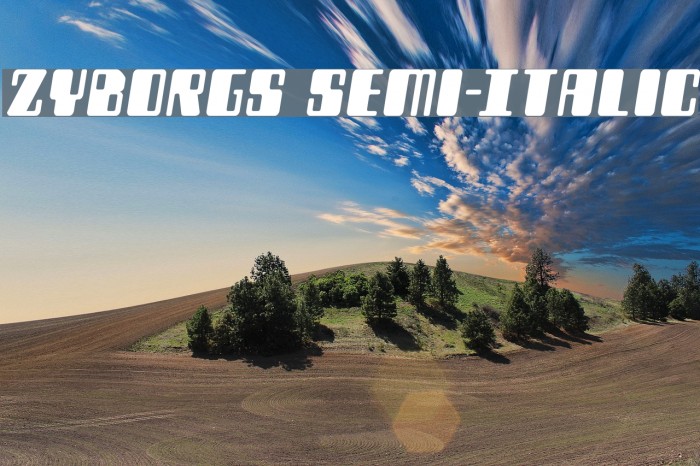 Zyborgs Semi-Italic Font examples