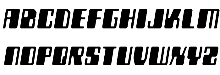 Zyborgs Semi-Italic Font LOWERCASE