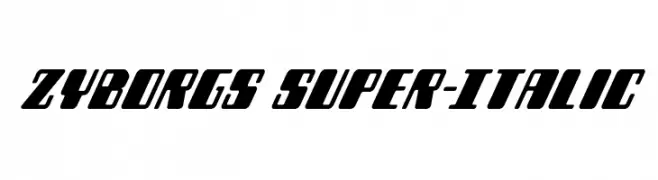 Zyborgs Super-Italic  नि: शुल्क फ़ॉन्ट्स डाउनलोड
