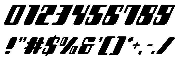 Zyborgs Super-Italic Font OTHER CHARS