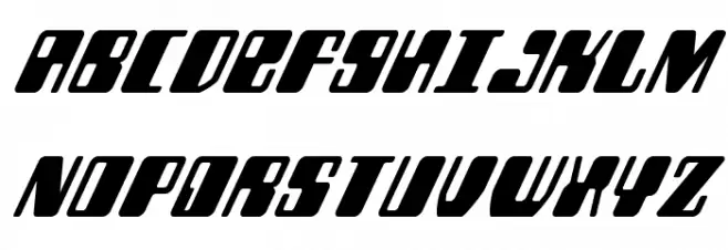 Zyborgs Super-Italic 字体 大写