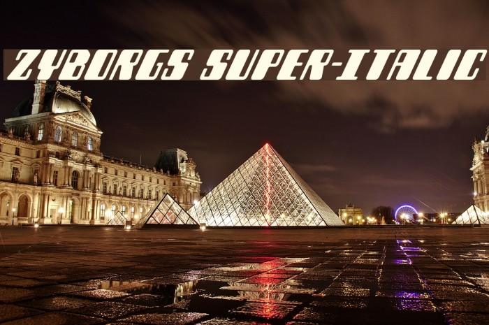 Zyborgs Super-Italic Font examples