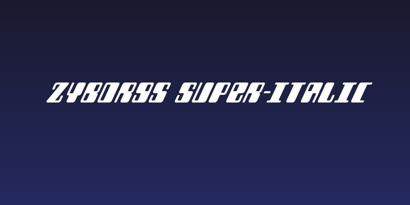Zyborgs Super-Italic Social Header
